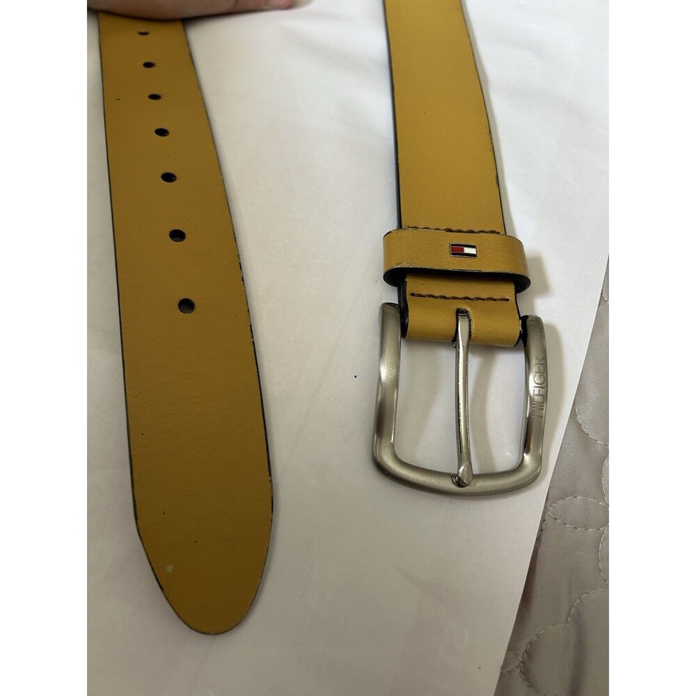 Tommy Hilfiger Mustard Yellow Imatation Leather Belt